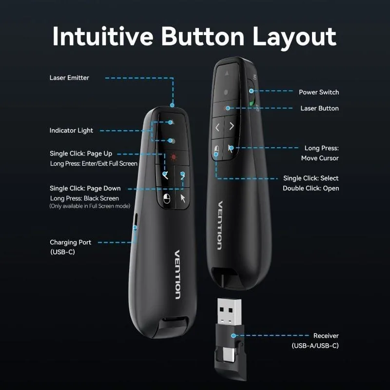 Presentador Inalámbrico Vention KQPB0, foto 4