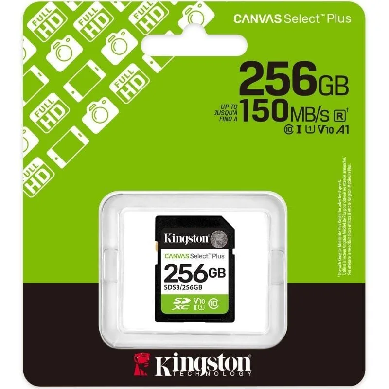 Tarjeta de Memoria Kingston CANVAS Select Plus 256GB SD XC, foto 3
