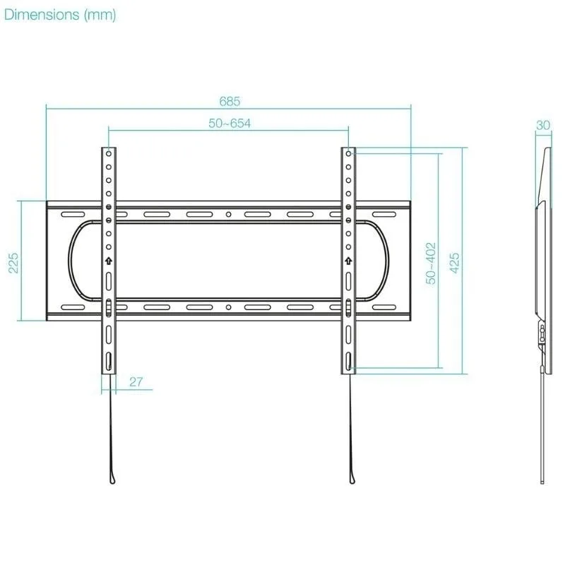 Soporte de Pared TooQ LP1084F-B para TV de 37-80", foto 4