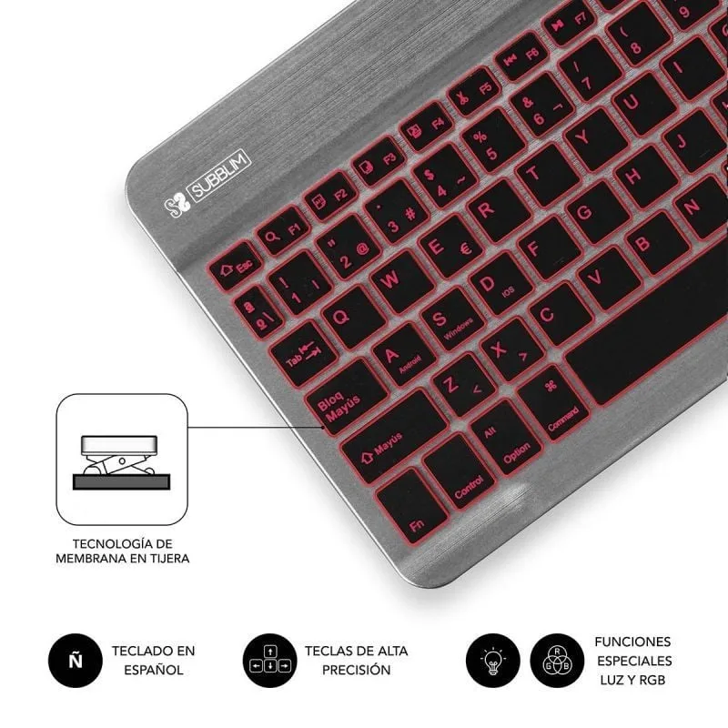 Teclado Compacto Inalámbrico Subblim Smart Backlit, foto 4