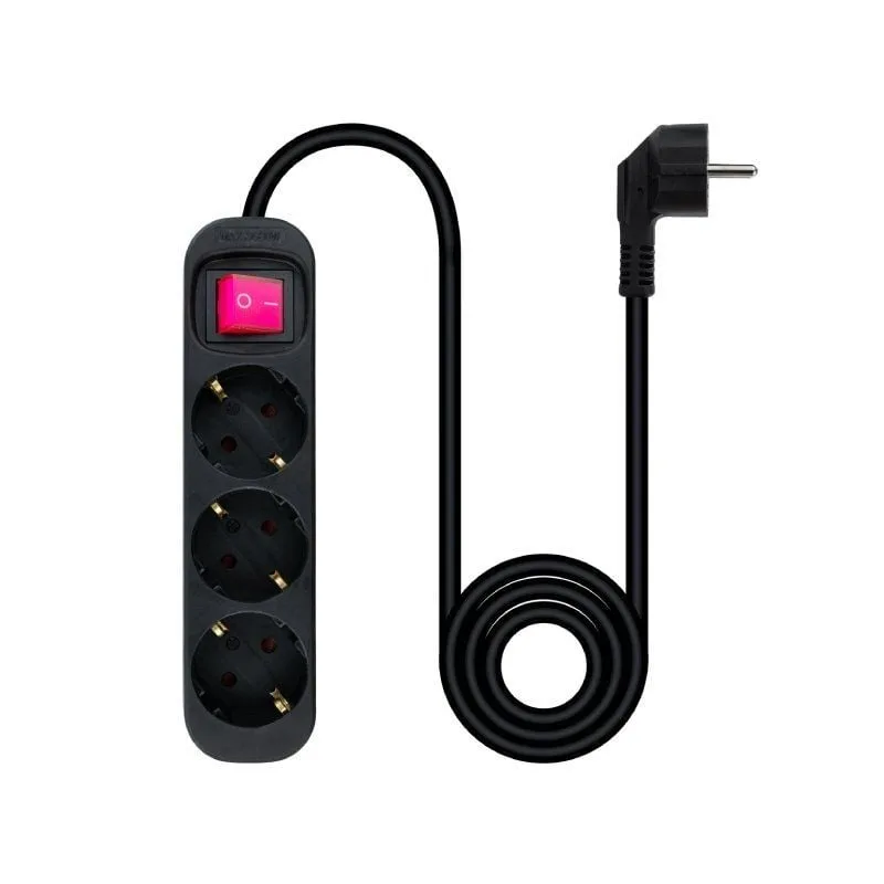 Regleta con Interruptor Nanocable 10.38.0003-BK, foto 2