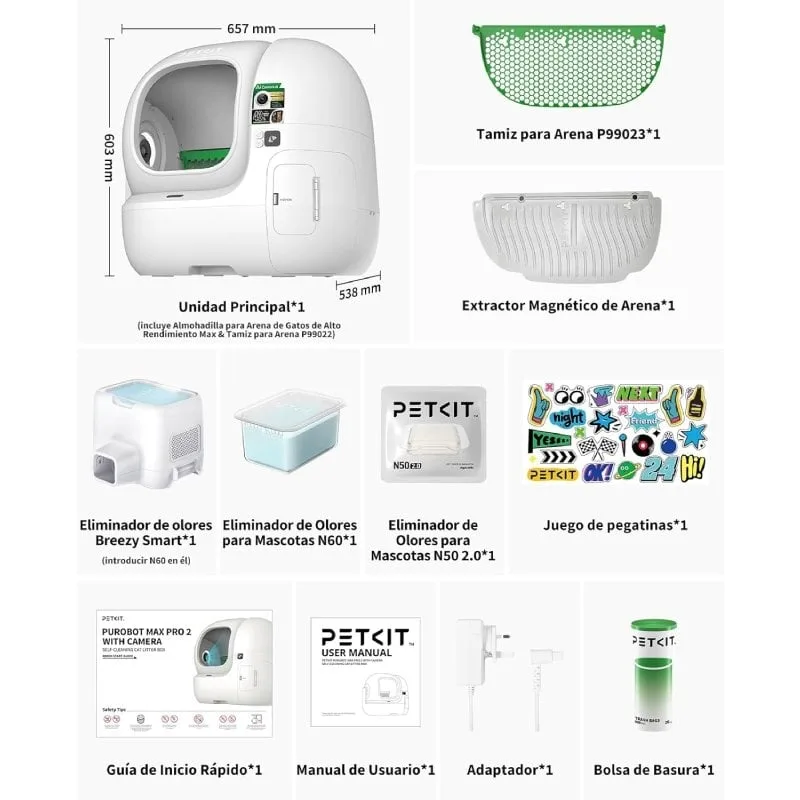 Arenero para Gatos Autolimpiable PetKit PuroBot Max Pro 2, foto 3