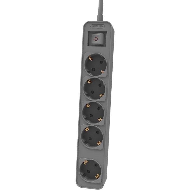Regleta con Interruptor Philips CHP2154G/12 5 Tomas de corriente
