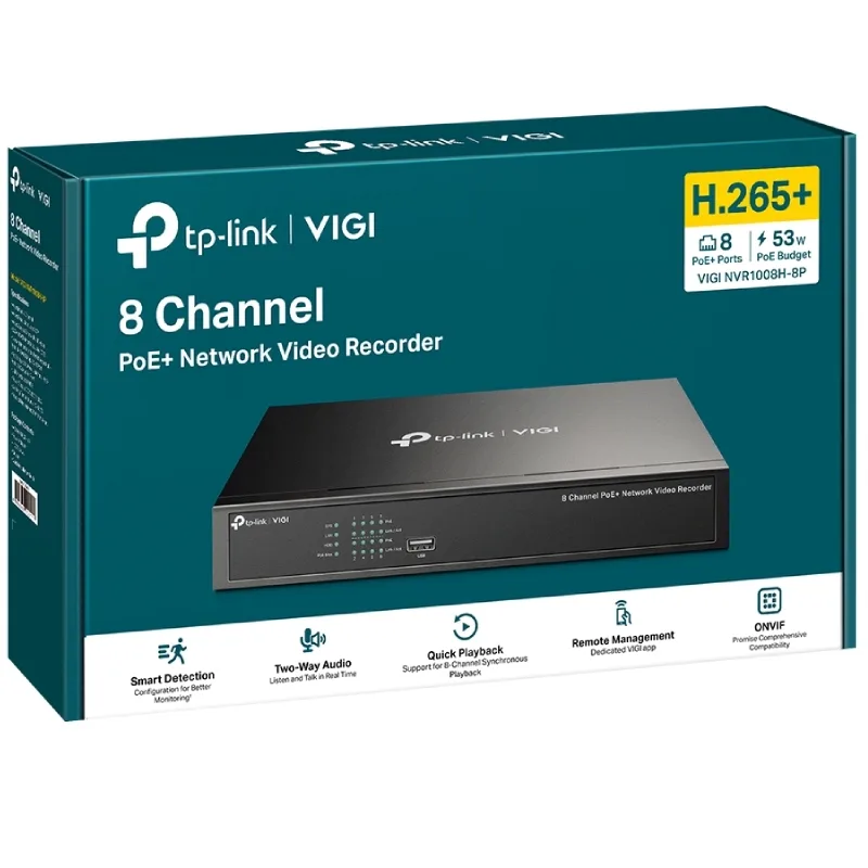 Videograbador TP-Link VIGI NVR1008H-8P, foto 3