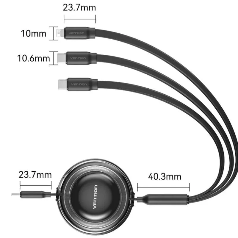 Cable USB Tipo-C 2.0 5A Vention TRKVBE, foto 2