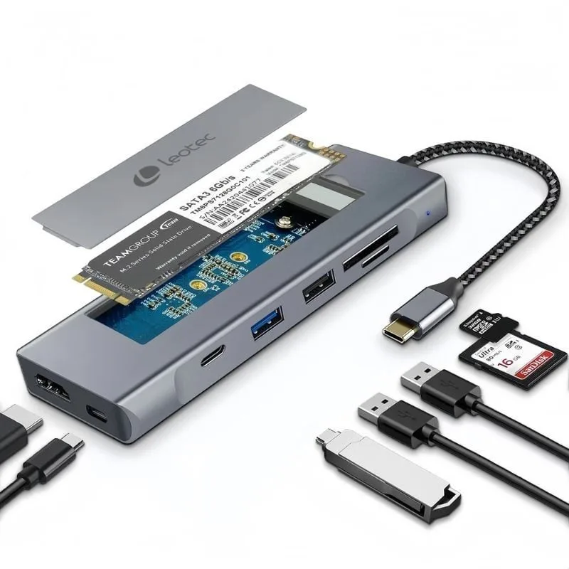 Docking/Caja Externa USB Tipo-C Leotec LEDS07