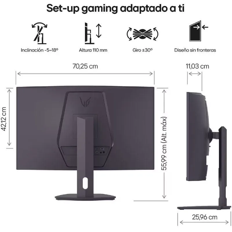Monitor Gaming Curvo LG UltraGear 32G600A-B 31.5", foto 2