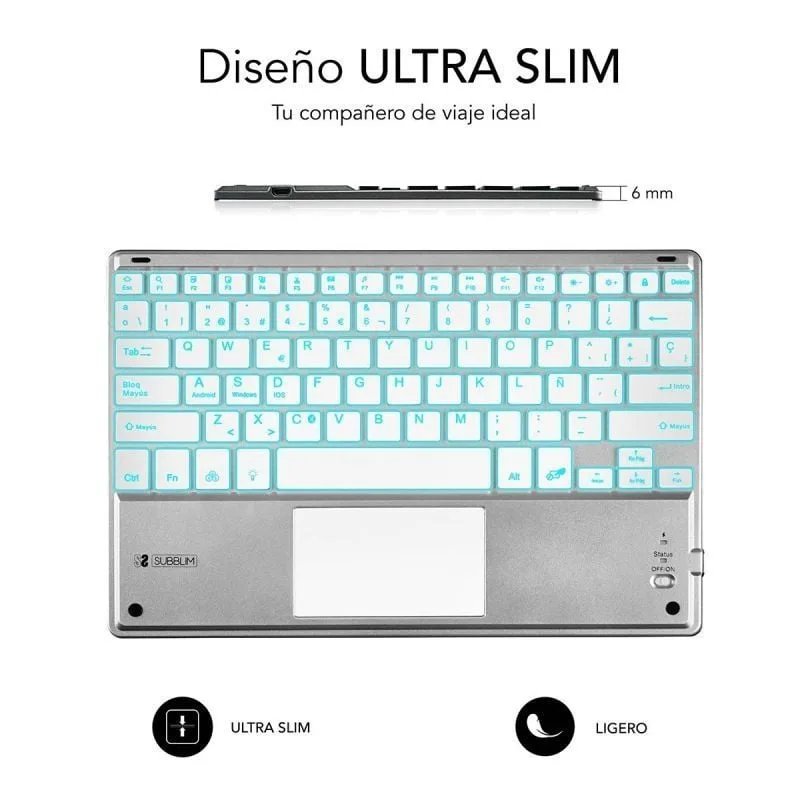 Teclado Compacto Inalámbrico Subblim SMBT50, foto 3