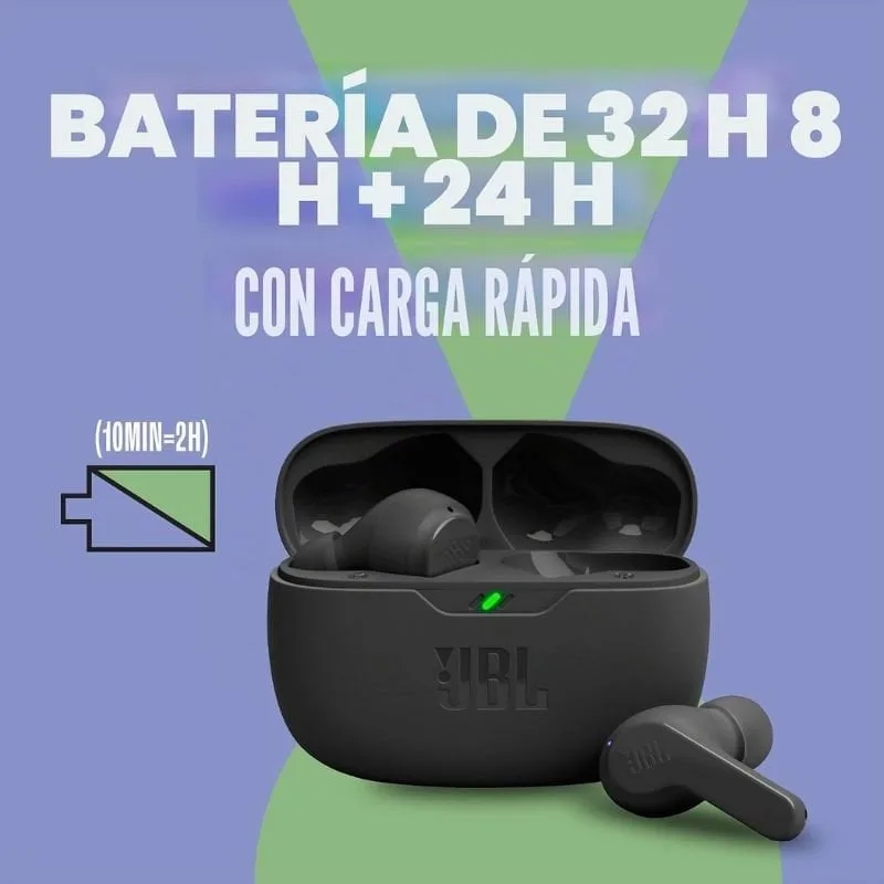 Auriculares Bluetooth JBL Vibe Beam con estuche de carga, foto 4