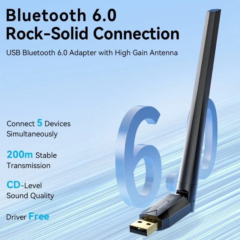Adaptador USB - Bluetooth 6.0 Vention NAMB0, foto 2