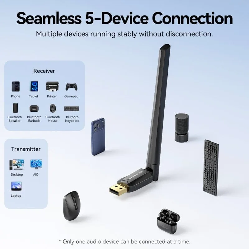 Adaptador USB - Bluetooth 6.0 Vention NAMB0, foto 3