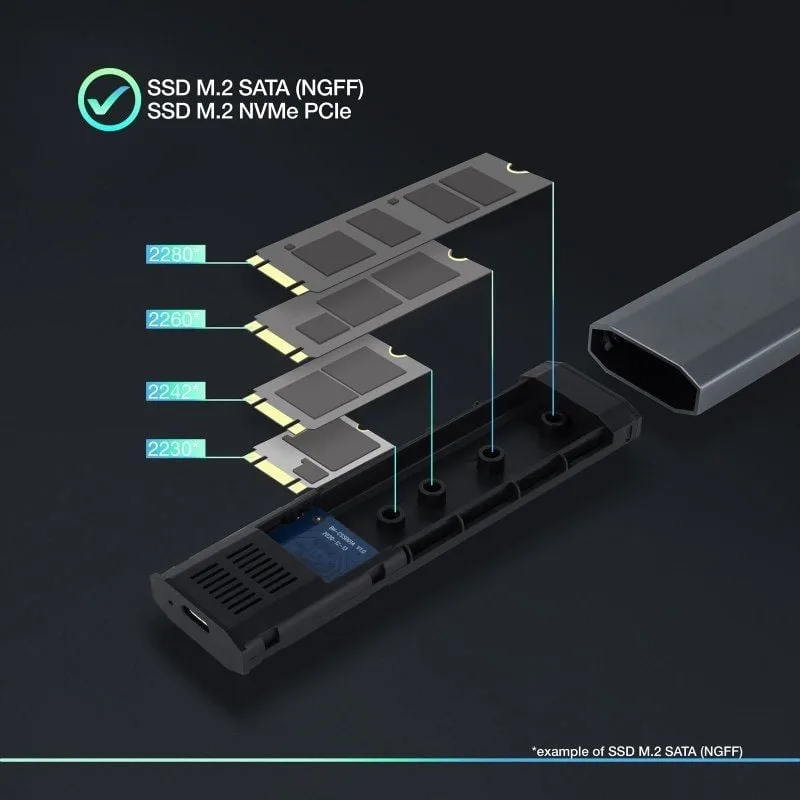 Caja Externa para Disco SSD M.2 NVMe TooQ TQE-2223G, foto 3