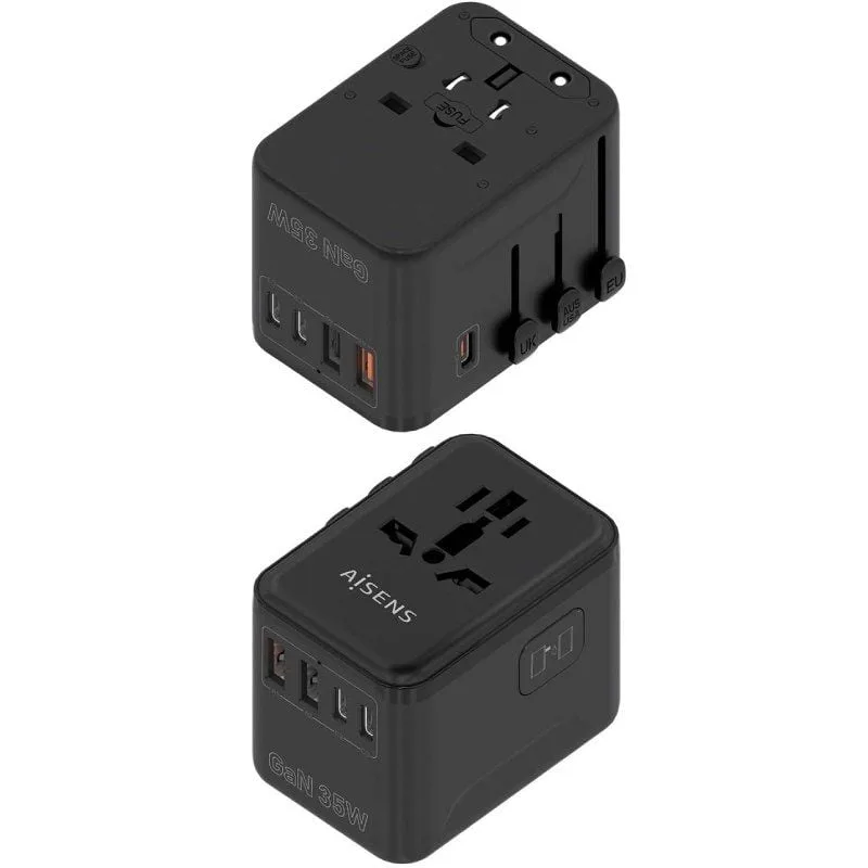 Cargador de Pared Universal GaN para Viaje Aisens ASPS-2A3C09-BK, foto 2