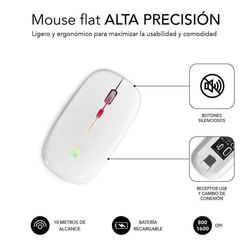 Ratón Inalámbrico Subblim LED Dual Flat, foto 5
