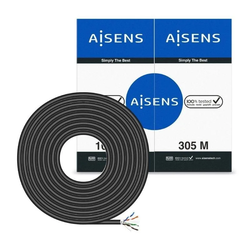Bobina de Cable RJ45 para Exteriores FTP AWG24 Aisens A135-0674 Cat.6, foto 3