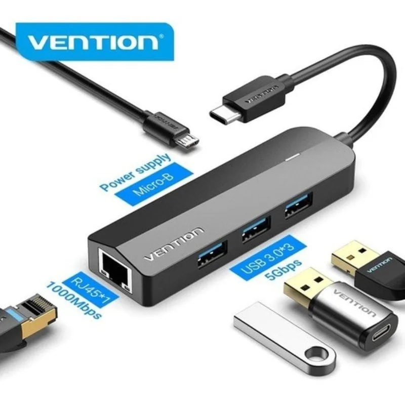 Hub USB Tipo-C Vention TGPBB, foto 2