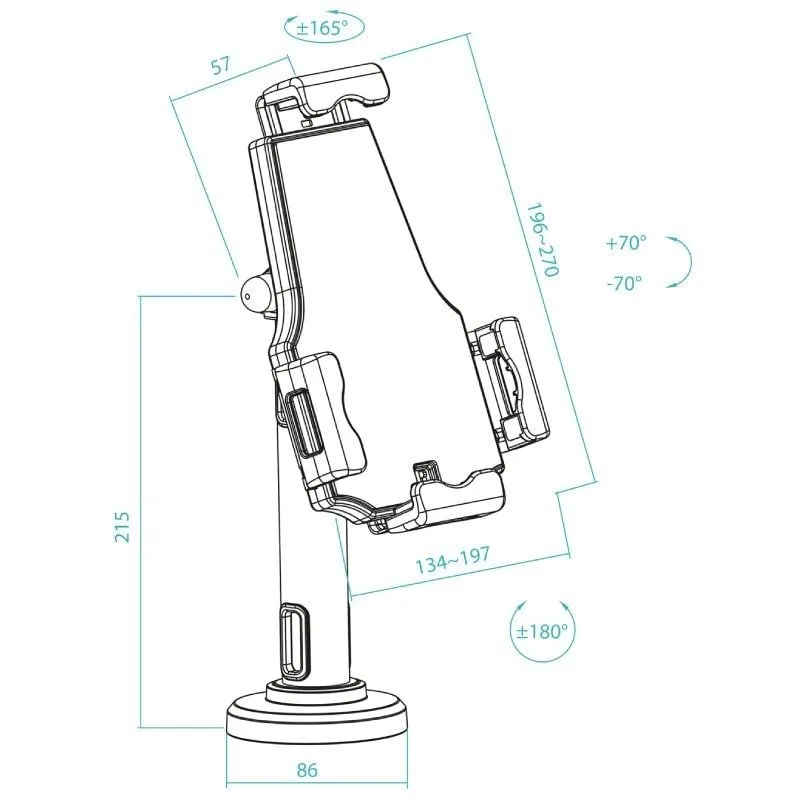 Soporte de Mesa/Pared para Smartphone/Tablet TooQ TQTDS0812, foto 5
