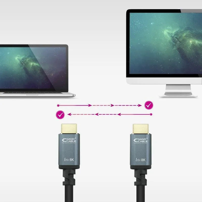 Cable HDMI 2.1 IRIS 8K Nanocable 10.15.8005, foto 4