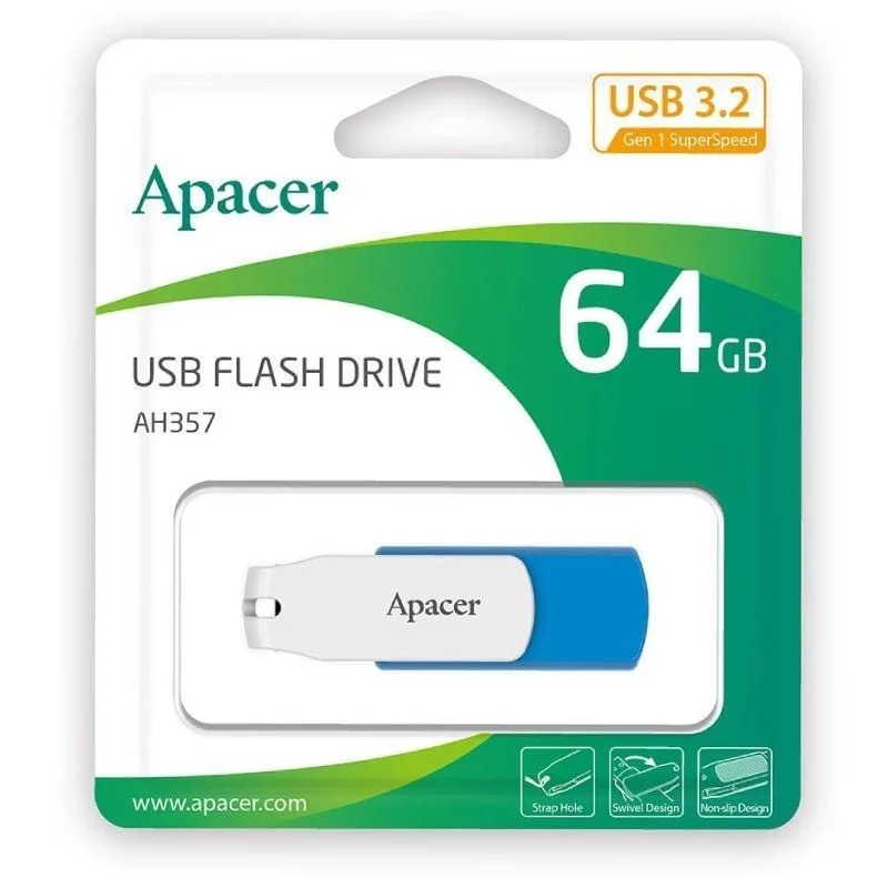 Pendrive 64GB Apacer AH357 USB 3.2, foto 3