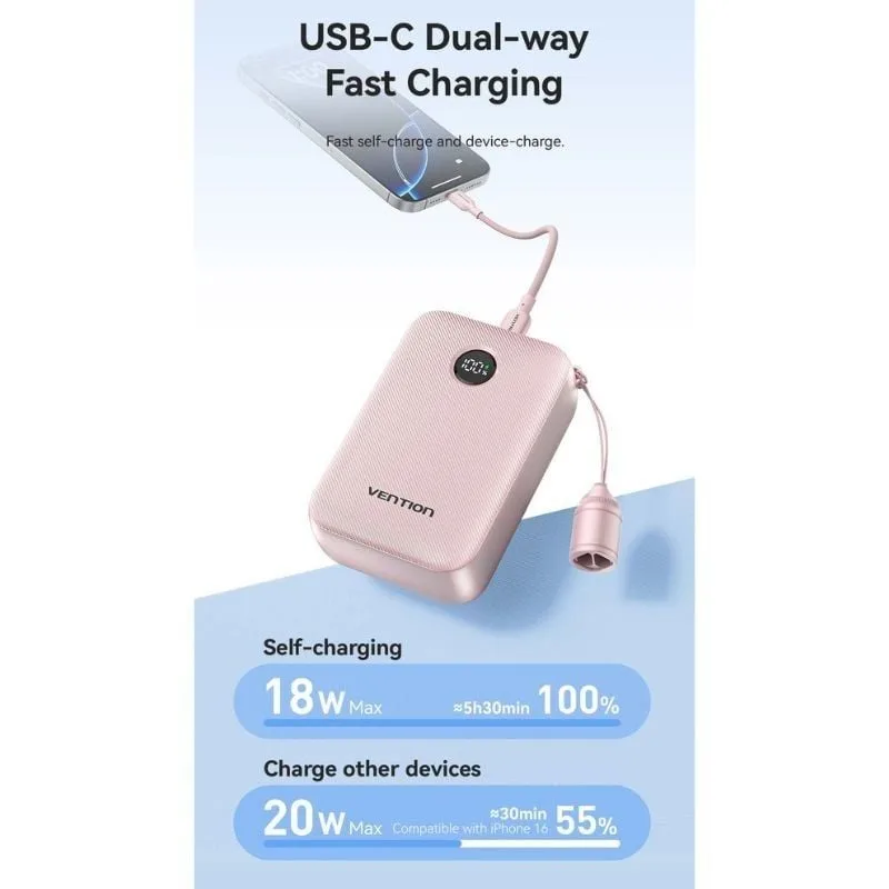 Powerbank 20000mAh Vention FKBB0-C, foto 4