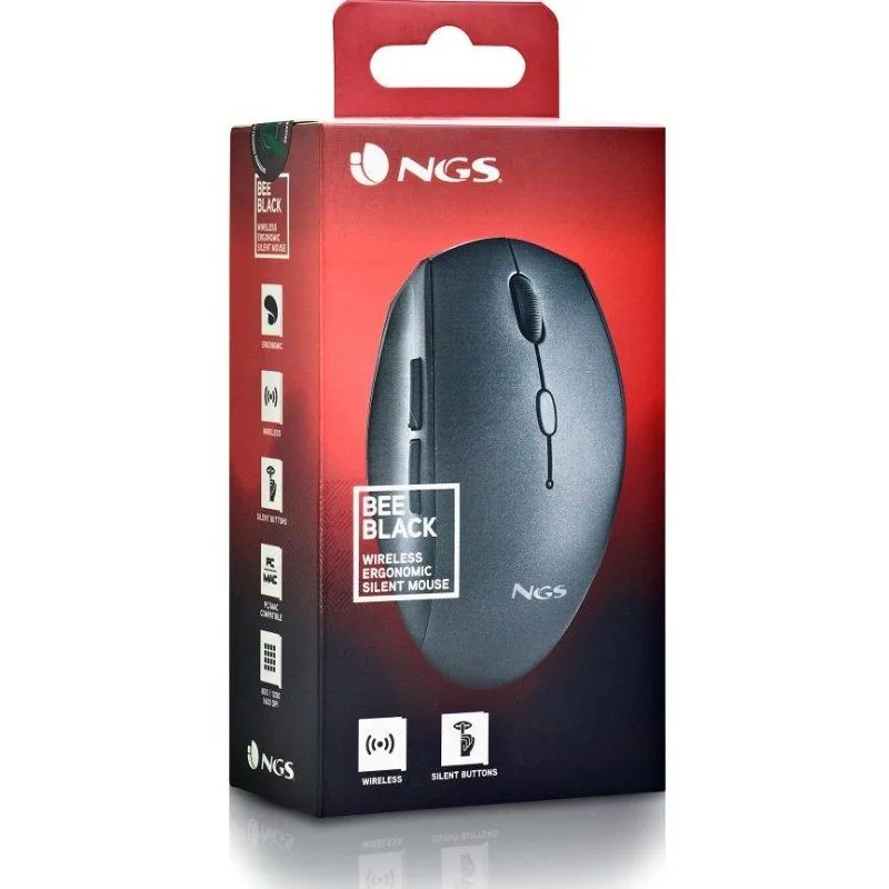 Ratón Inalámbrico NGS Bee Black, foto 5