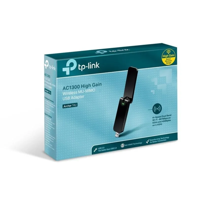 Adaptador USB - WiFi TP-Link Archer T4U V2 1300Mbps, foto 4