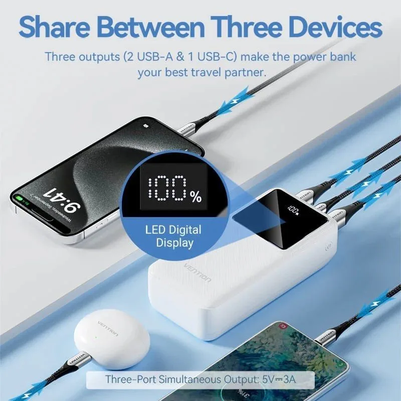 Powerbank 30000mAh Vention FHMB0, foto 4
