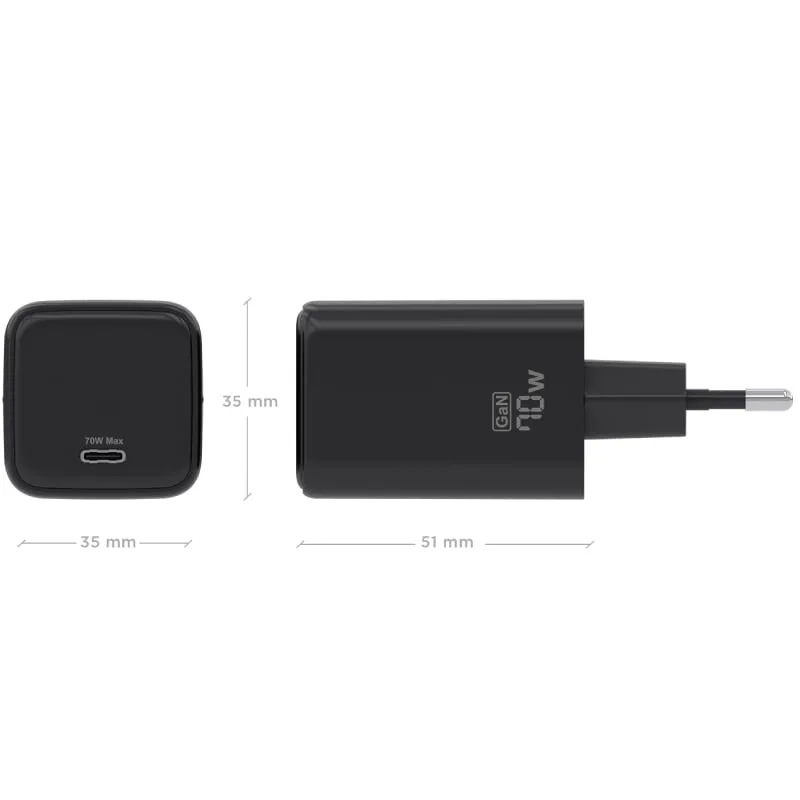 Cargador de Pared GaN Aisens ASCH-70W1P089-BK, foto 4