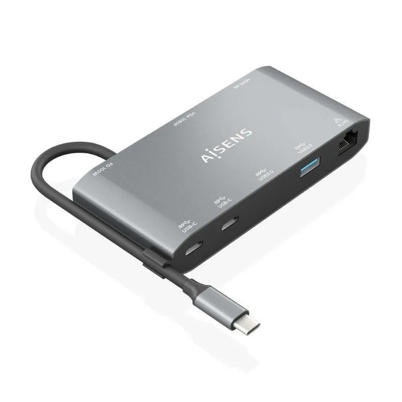 Docking USB Tipo-C Aisens ASUC-8P010-GR