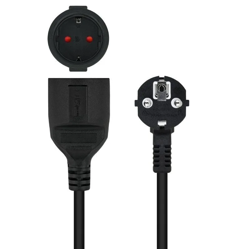 Cable Alargador de Corriente Nanocable 10.22.0602-BK, foto 3