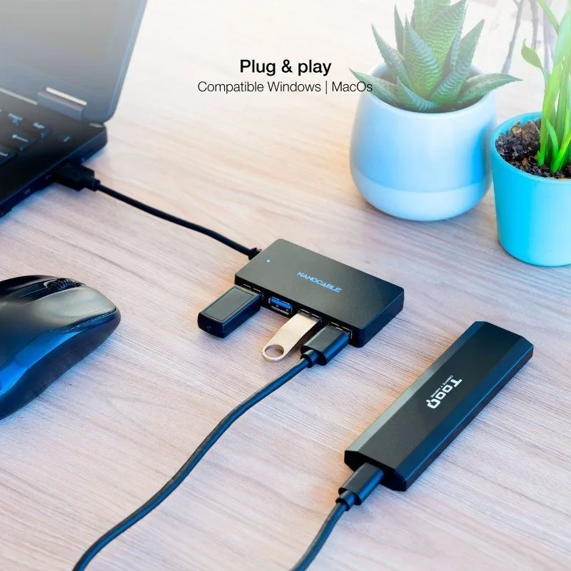 Hub USB 3.0 Nanocable 10.16.4403, foto 4