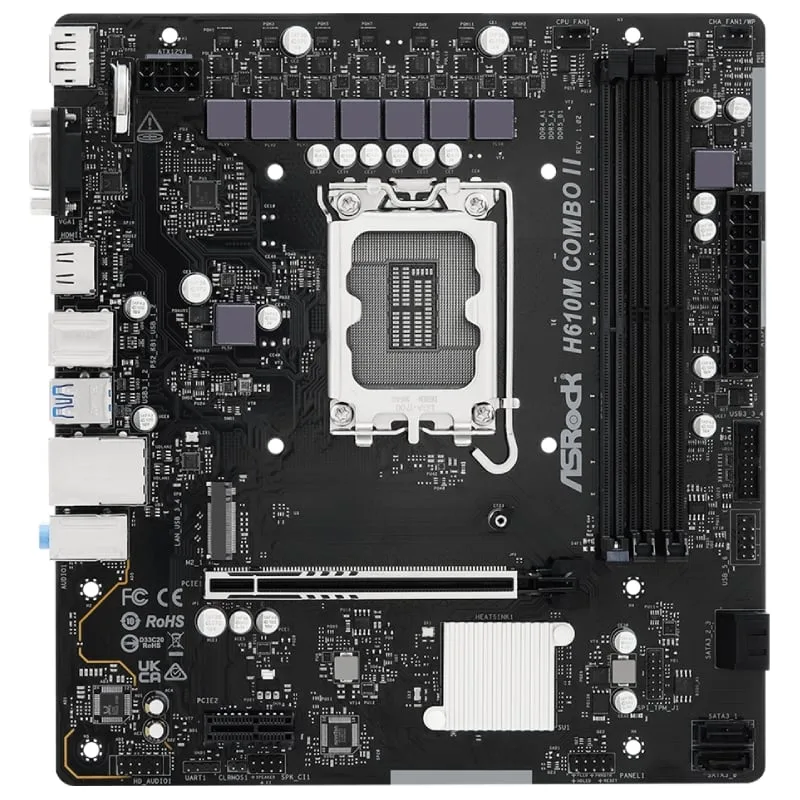 Placa Base Asrock H610M COMBO II Socket 1700, foto 2