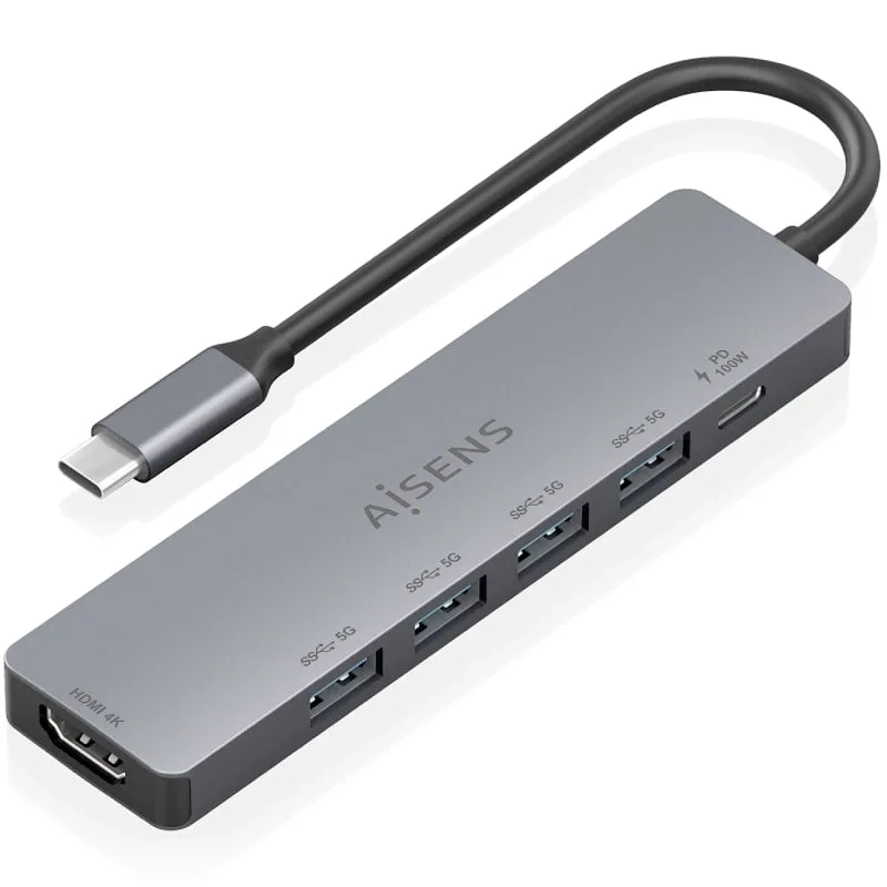 Docking USB Tipo-C Aisens ASUC-6P047-GR