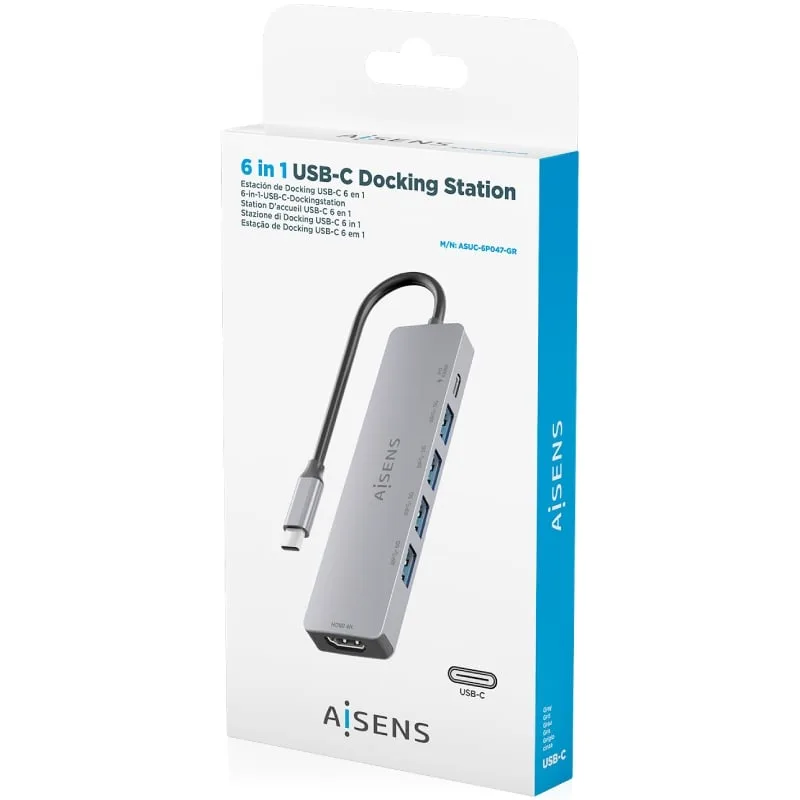 Docking USB Tipo-C Aisens ASUC-6P047-GR, foto 5