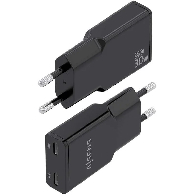 Cargador de Pared GaN Aisens ASCH-30W2P049-BK, foto 3