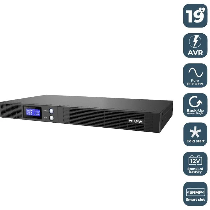 SAI Línea Interactiva Phasak Protekt Slim Rack, foto 4