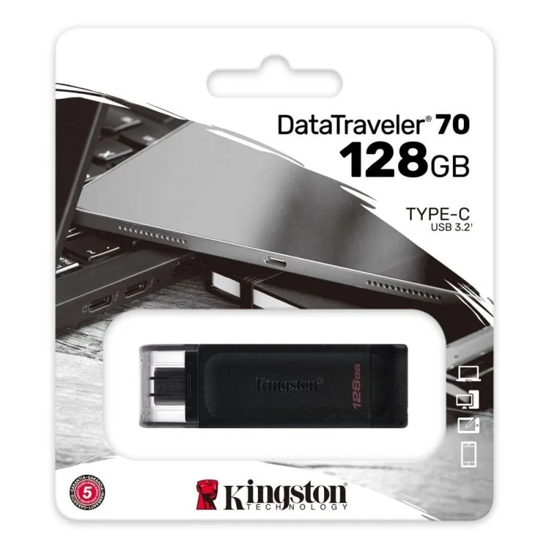 Pendrive 128GB Kingston DataTraveler 70 USB Tipo-C, foto 4
