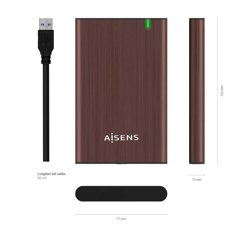 Caja Externa para Disco Duro de 2.5" Aisens ASE-2525BWN, foto 4