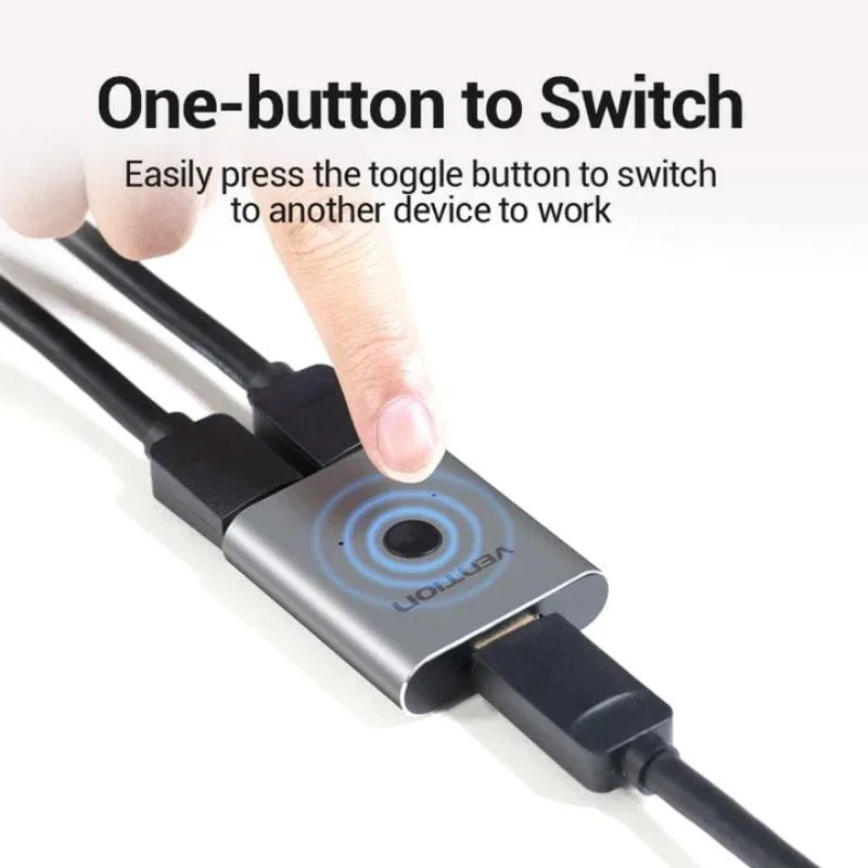 Switch Conmutador 4K HDMI 2.0 Bidireccional Vention AFUH0 HDMI Hembra, foto 3
