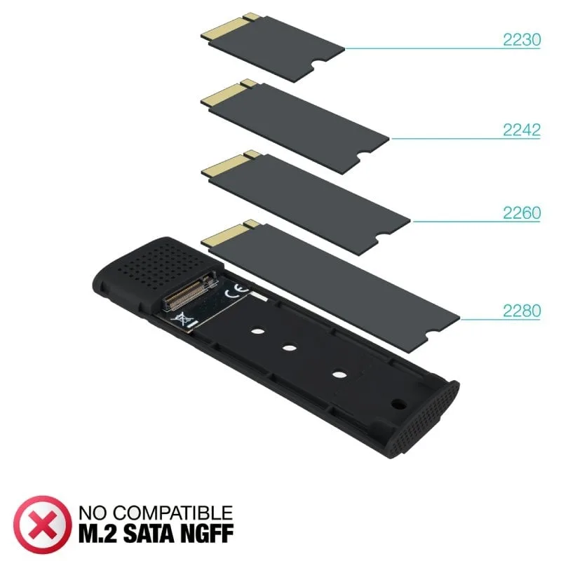 Caja Externa para Disco SSD M.2 NVMe TooQ TQE-2231B, foto 3