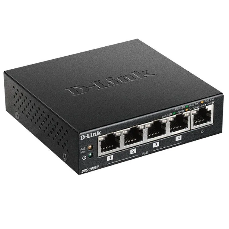 Switch D-Link DGS-1005P 5 Puertos