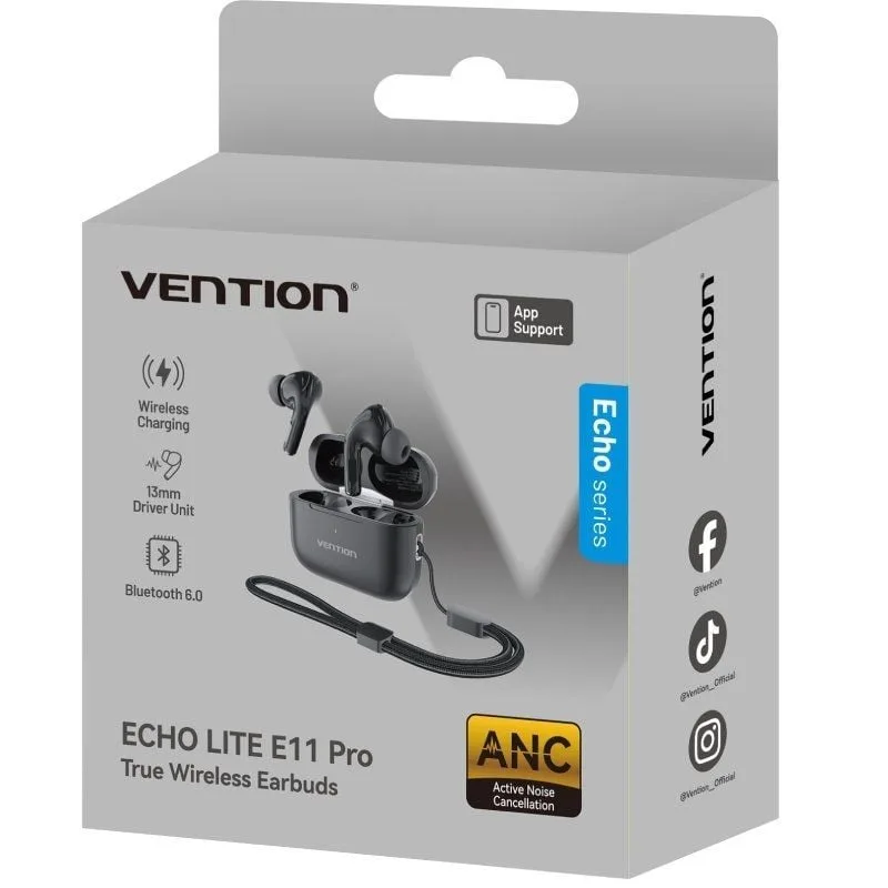 Auriculares Bluetooth Vention Echo Lite E11 Pro con estuche de carga, foto 2
