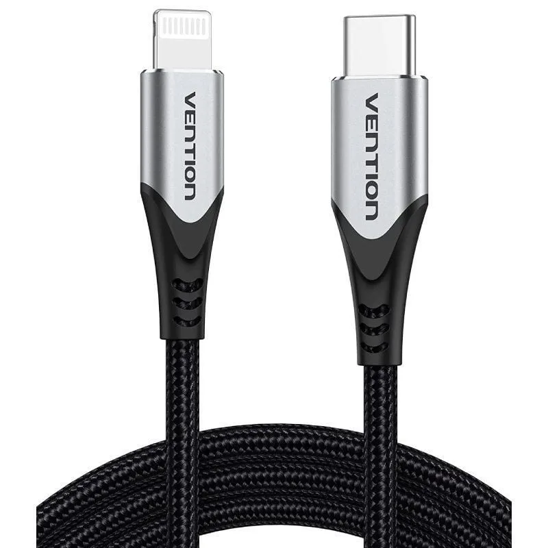 Cable USB 2.0 Tipo-C Lightning Vention TACHH, foto 2