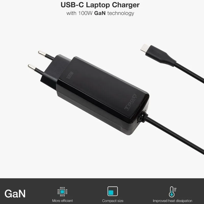 Cargador de Portátil GaN TooQ TQLC-USBCGAN100PD-C USB Tipo-C, foto 3