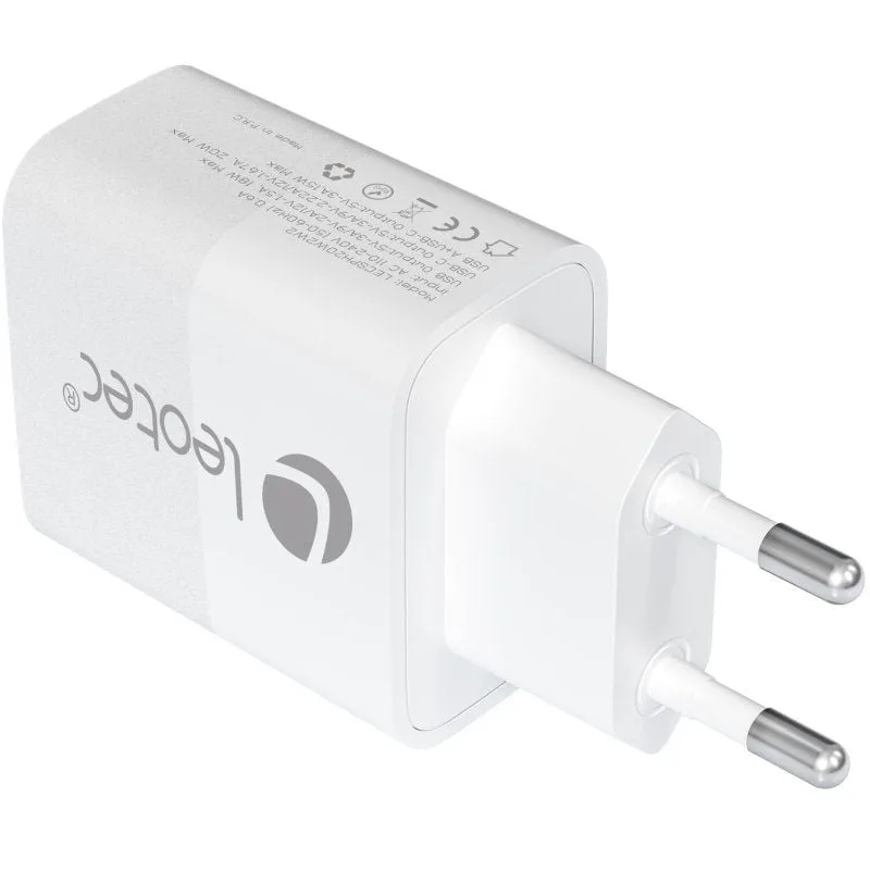 Cargador de Pared Leotec LECSPH20W2W2, foto 3