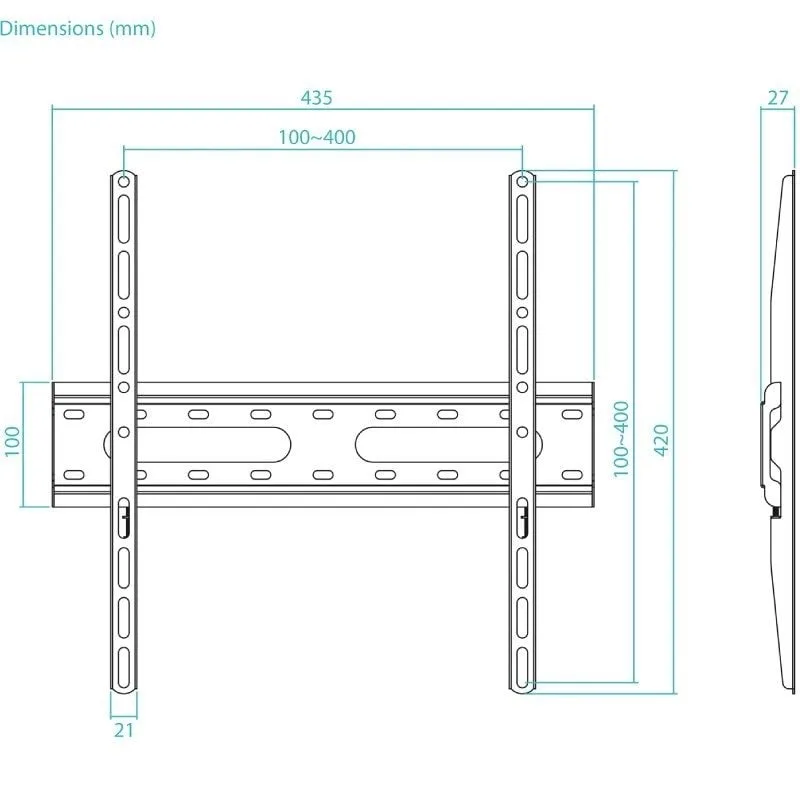 Soporte de Pared Fijo TooQ LP1072F-B para TV de 32-70", foto 4