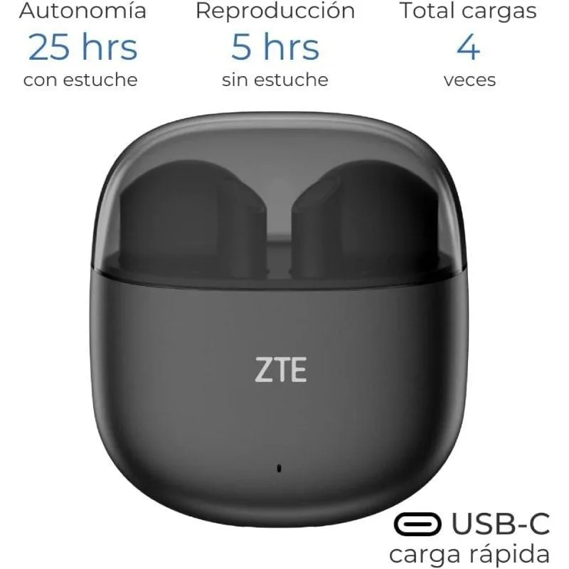 Auriculares Bluetooth ZTE Buds 2 con estuche de carga, foto 2
