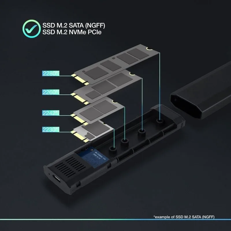 Caja Externa para Disco SSD M.2 NVMe TooQ TQE-2223B, foto 3