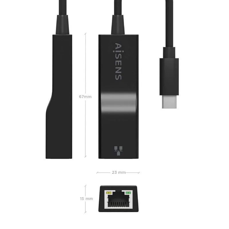 Adaptador USB Tipo-C - RJ45 Aisens A109-0765, foto 4