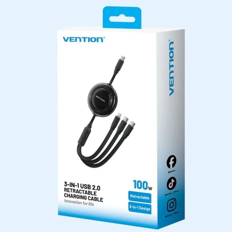 Cable USB Tipo-C 2.0 5A Vention TRKBBE, foto 3